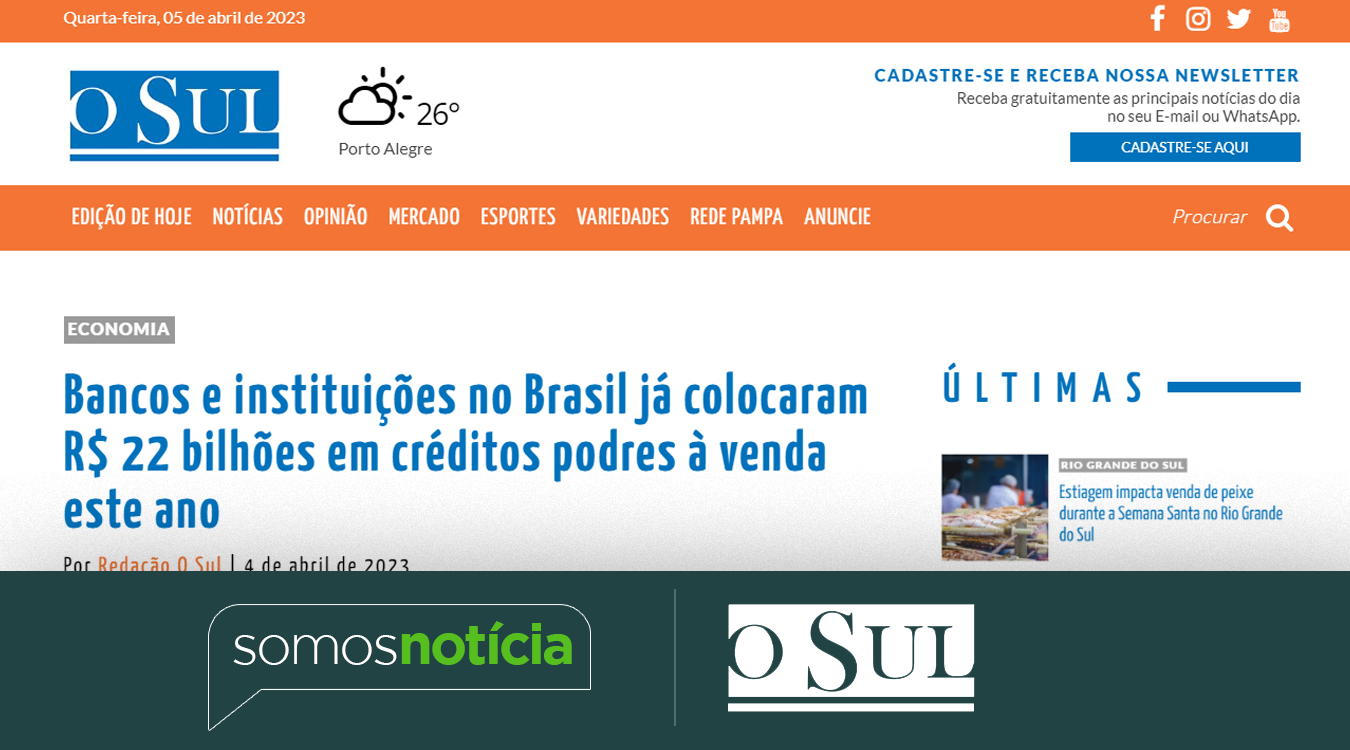 Bancos e instituições no Brasil já colocaram R$ 22 bilhões em créditos podres à venda este ano